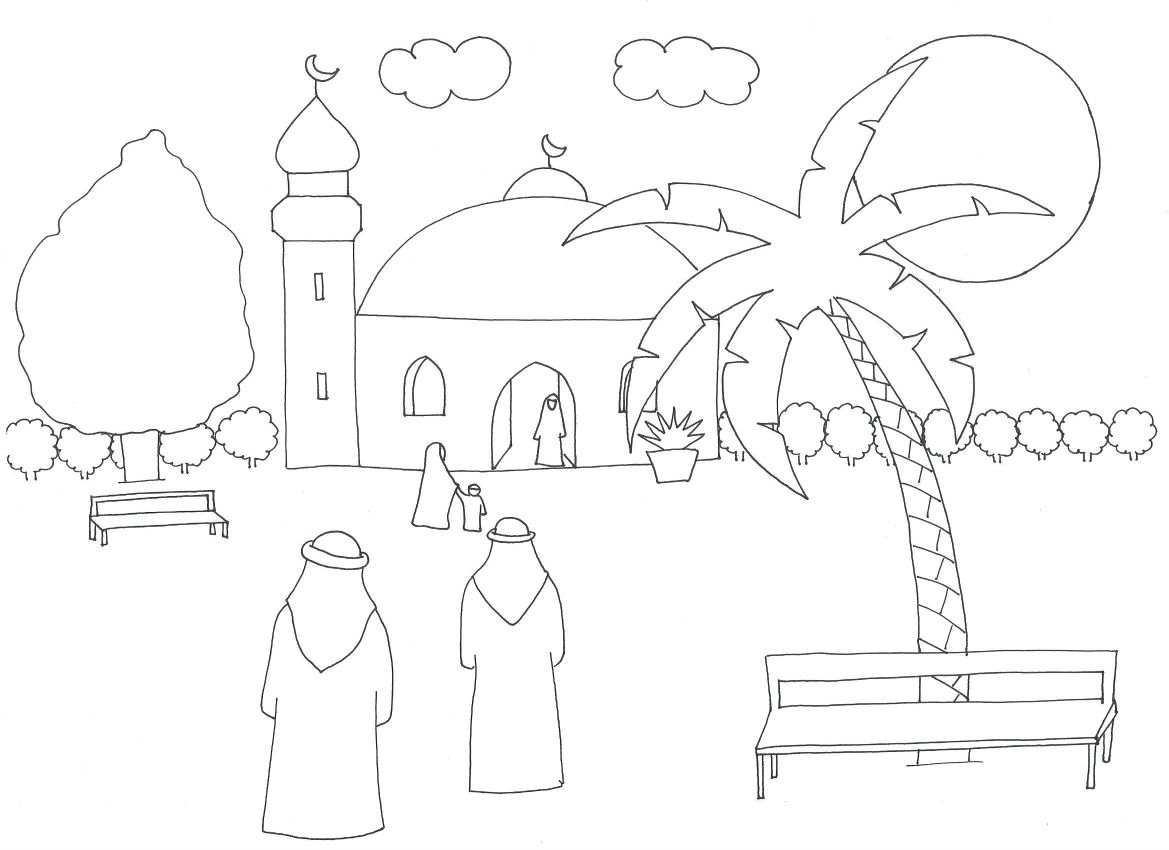 Coloriage Mosquées - Page 2 - Bébé Muslim, L'Islam Pour destiné Coloriage Musulman