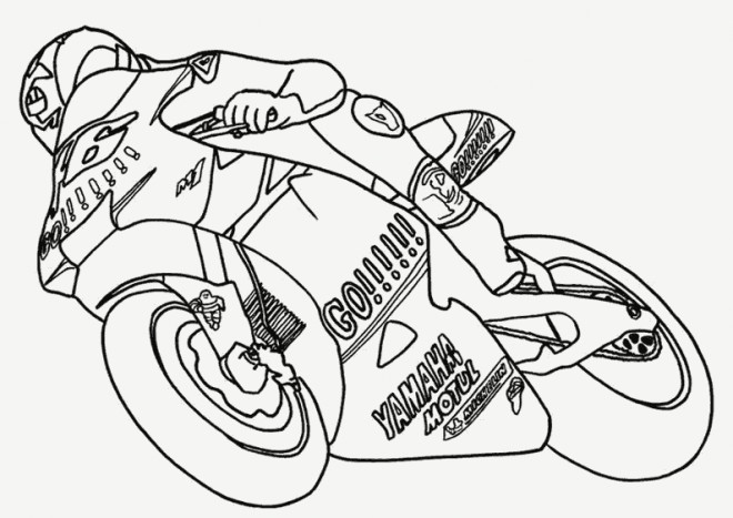 Coloriage Moto Yamaha En Course Dessin Gratuit À Imprimer tout Dessin Moto Enfant