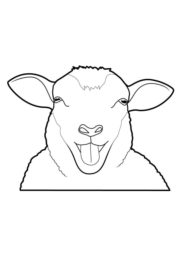 Coloriage Mouton 2 – Coloriage Moutons – Coloriages Animaux destiné Dessin Mouton