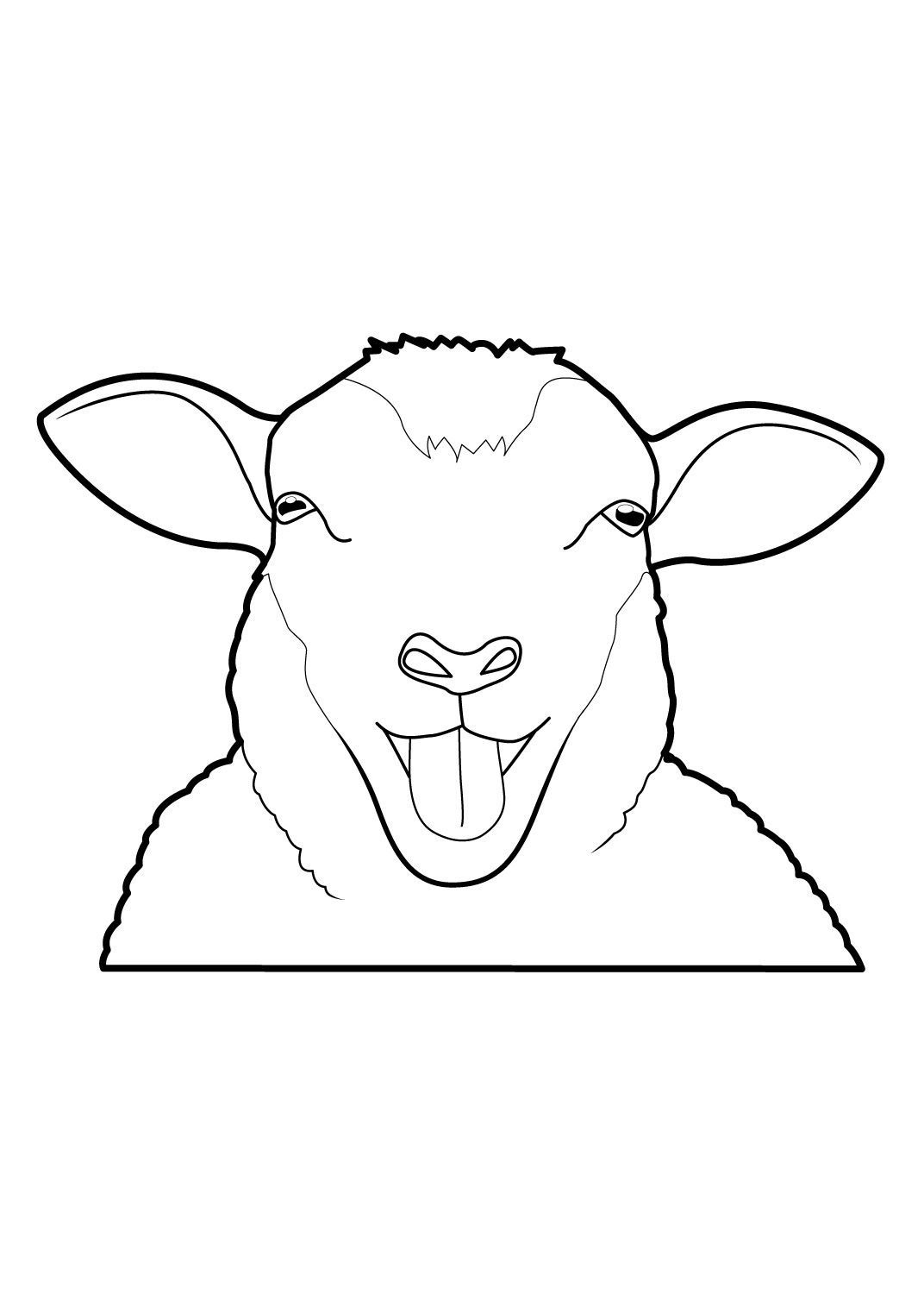 Coloriage Mouton 2 - Coloriage Moutons - Coloriages Animaux destiné Dessin Mouton 