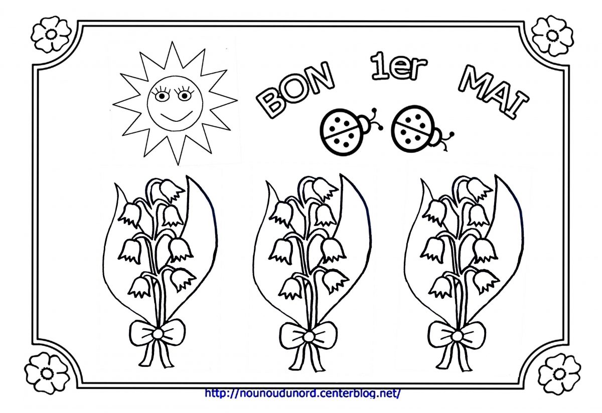 Coloriage Muguet Pour Le 1Er Mai intérieur Dessin Muguet