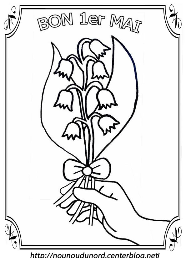 Coloriage Muguet Pour Le 1Er Mai serapportantà Coloriage Mai Maternelle 