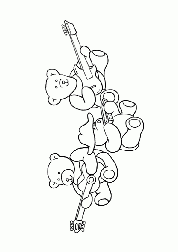 Coloriage Musique Nounours Sur Hugolescargot dedans Coloriage Musique À Imprimer 