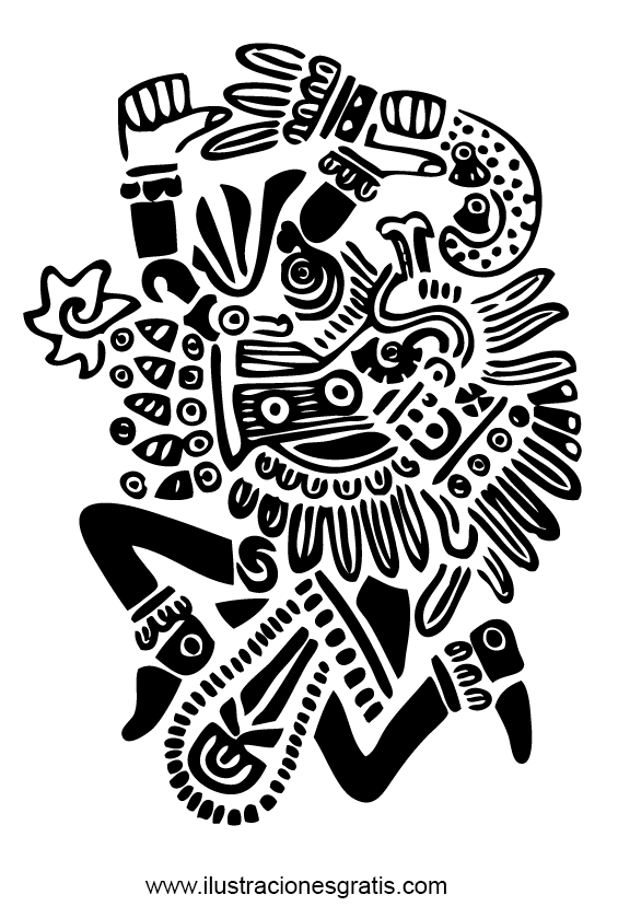 Coloriage Mythologie Aztèque #111607 (Dieux Et Déesses à Dessin Azteque 