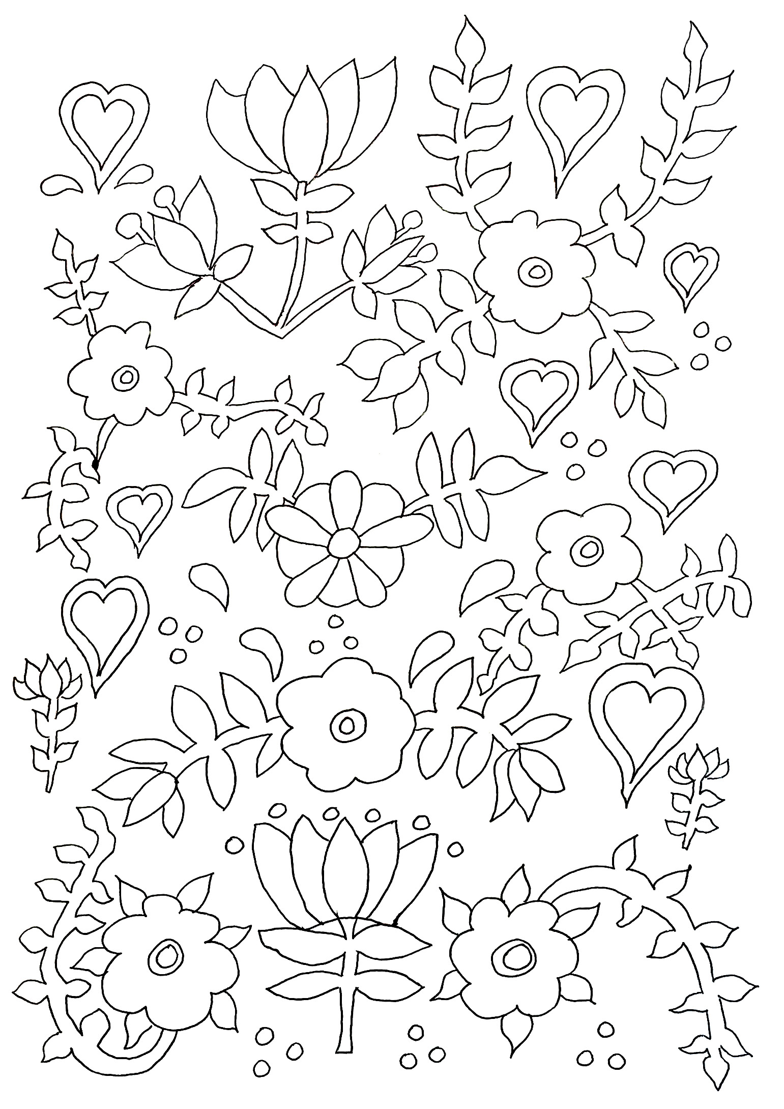 Coloriage Naïf Fleurs - Coloriage De Fleurs - Coloriages destiné Fleur Coloriage A Imprimer 