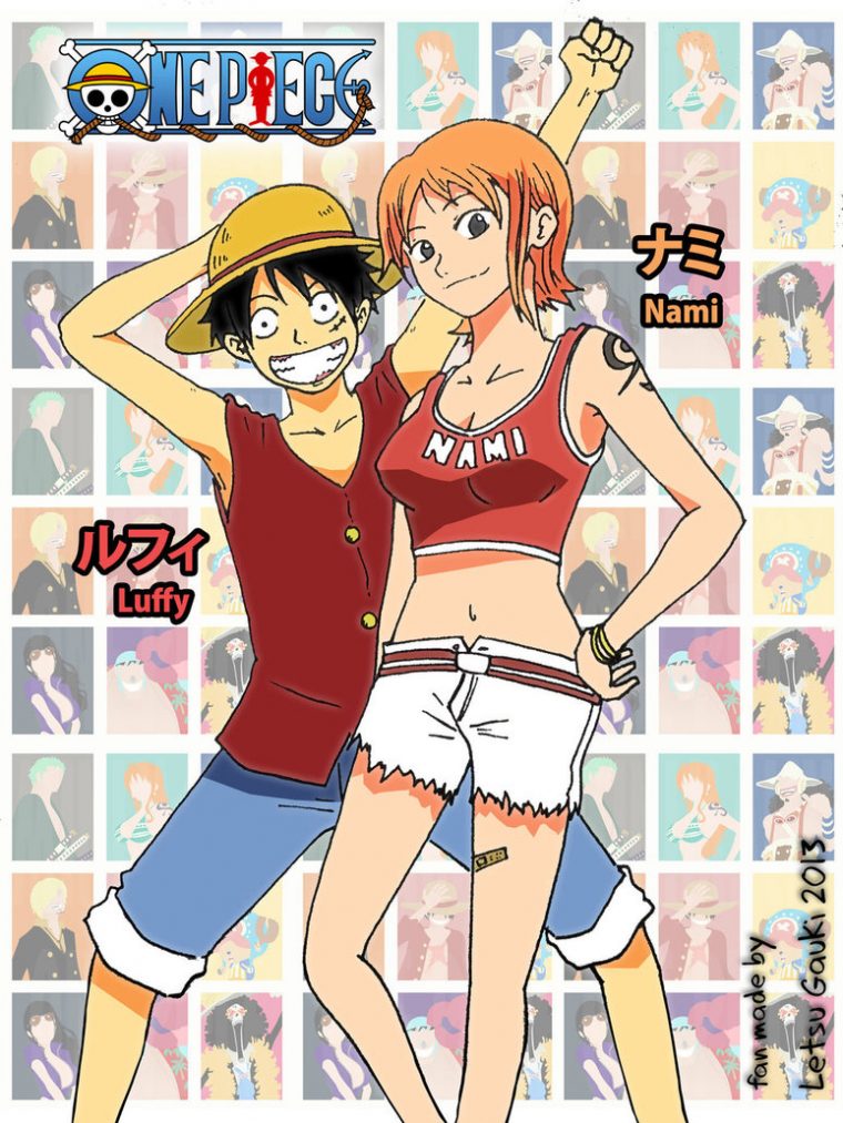 Coloriage Nami Et Luffy À Imprimer avec Dessin One Piece A Imprimer Gratuitement