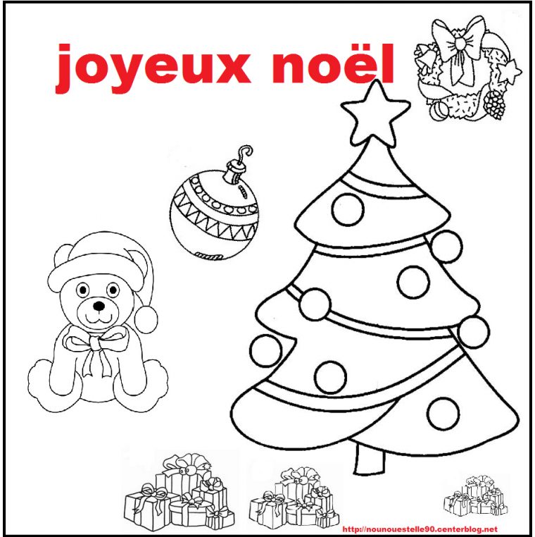 Coloriage Noel à Coloriage De Joyeux Noel