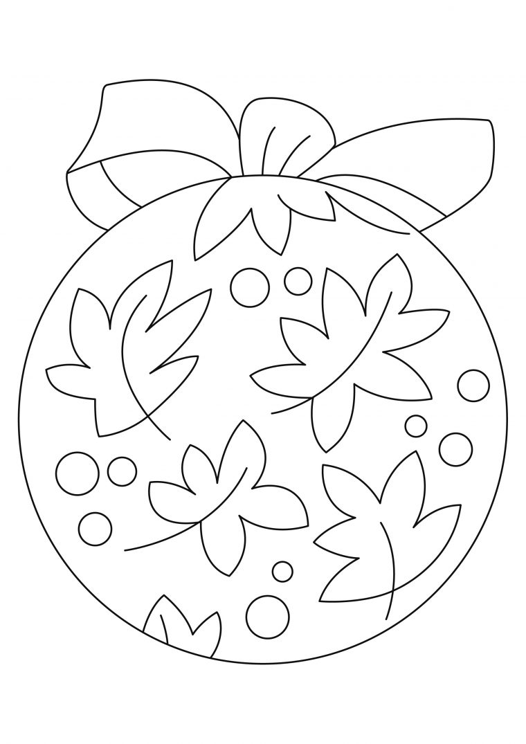 Coloriage – Noël : Boules De Noël 10 – 10 Doigts avec Coloriage Boule De Noel