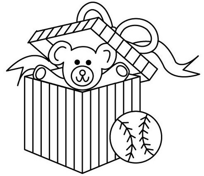 Coloriage – Noël : Cadeau 05 – 10 Doigts serapportantà Cadeau A Colorier