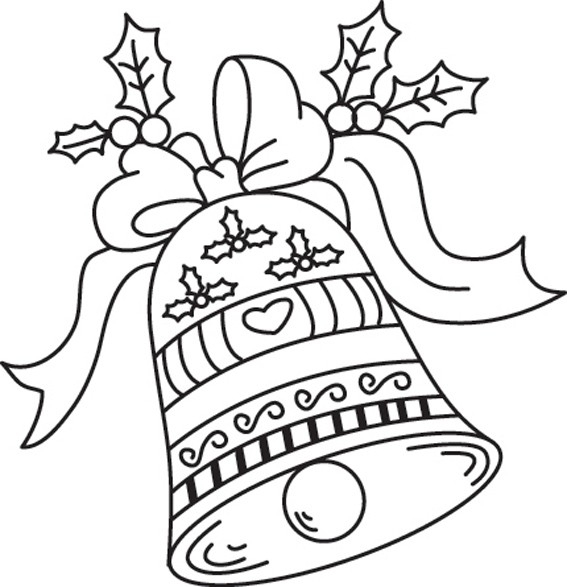 Coloriage - Noël : Cloche 01 - 10 Doigts pour Dessin De Cloche 