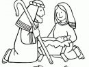 Coloriage Noël Le Mage, Marie Et Le Bébé Jésus. dedans Image Creche De Noel A Imprimer