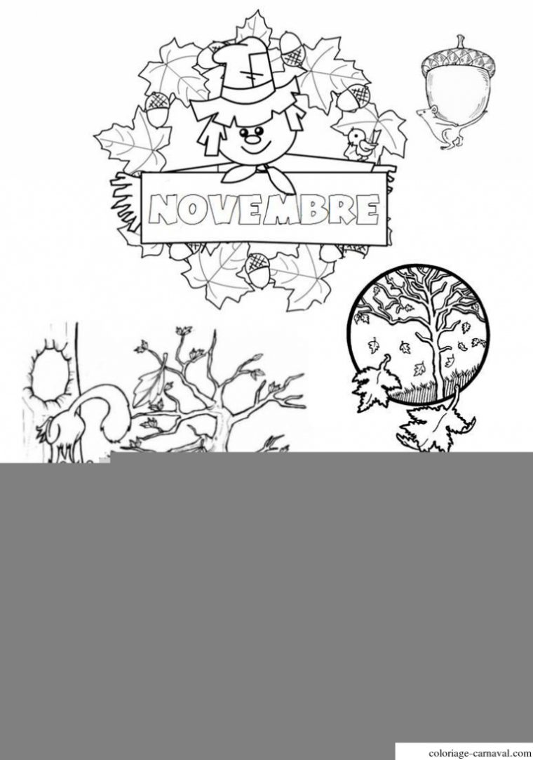 Coloriage Novembre À Imprimer (19 Dessins) Gratuit destiné Coloriage Novembre Imprimer