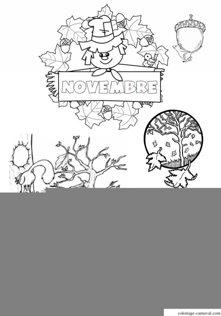 Coloriage Novembre À Imprimer (19 Dessins) Gratuit destiné Coloriage Novembre Imprimer