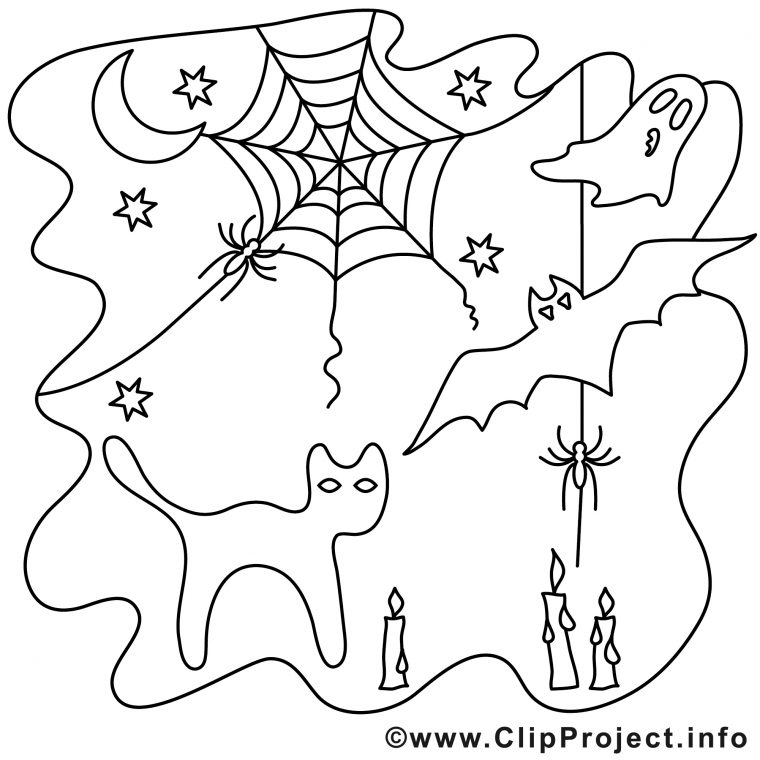 Coloriage Nuit Halloween Image À Télécharger – Halloween dedans Coloriage Nuit