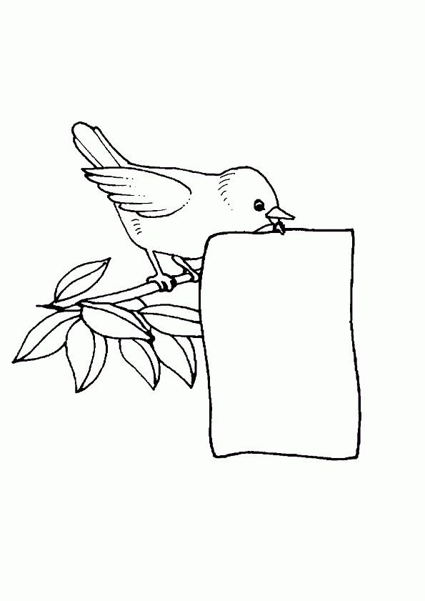 Coloriage Oiseau L&amp;#039;Oiseau Qui Porte Un Menu encequiconcerne Coloriage Oiseaux À Imprimer 