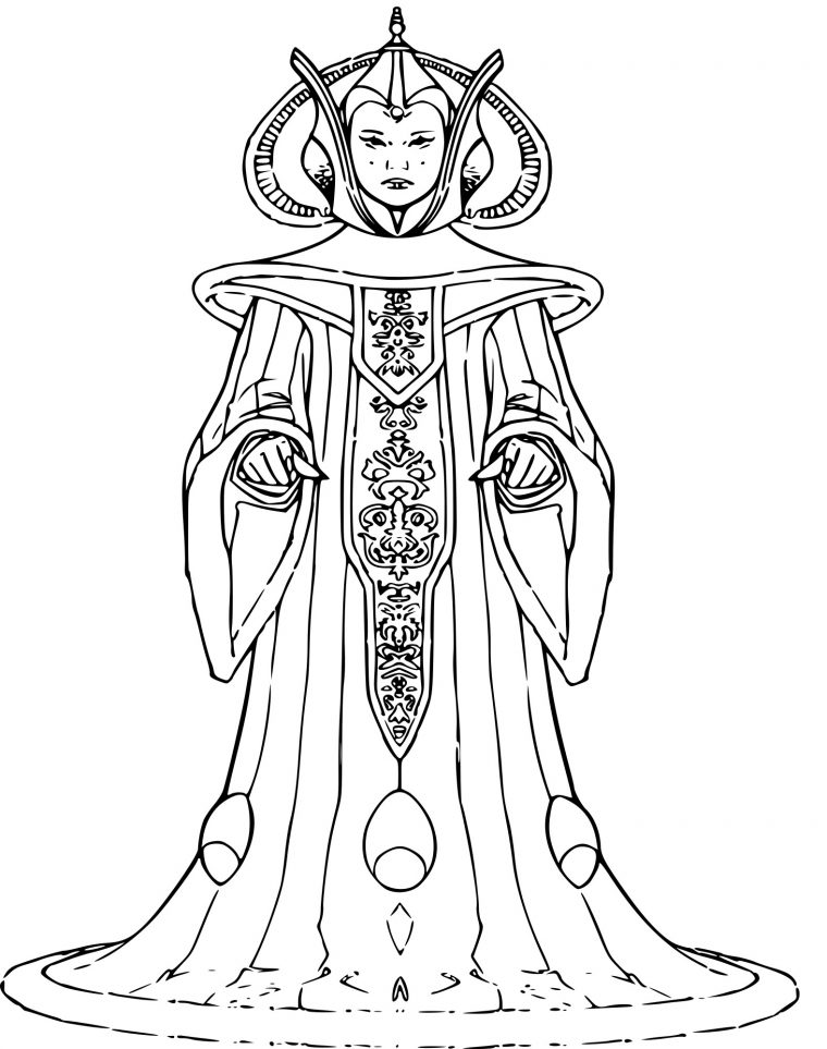 Coloriage Padme Amidala À Imprimer destiné Colriage