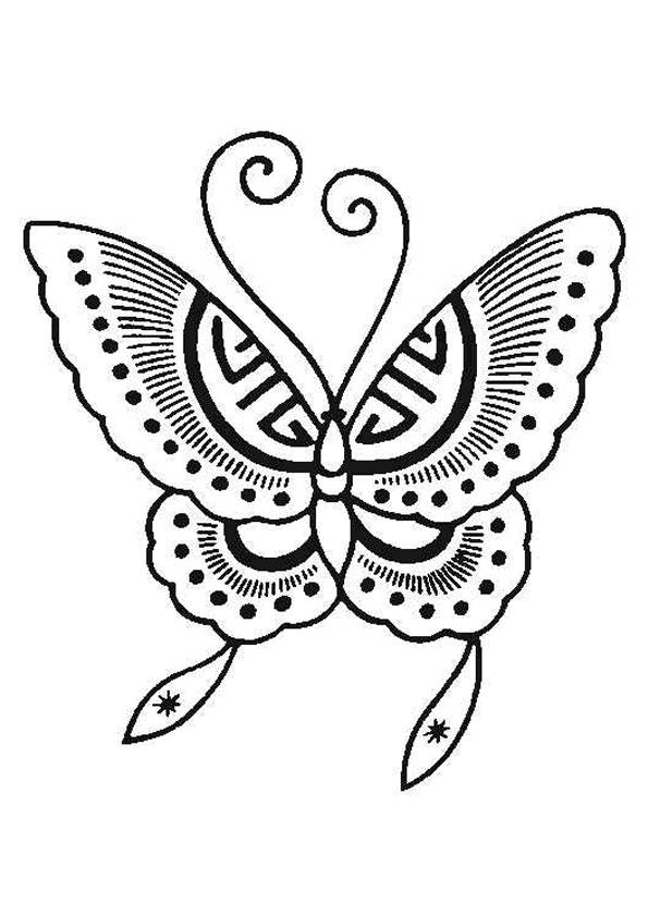 Coloriage Papillon Difficile Gratuit À Imprimer à Image Papillon À Colorier 