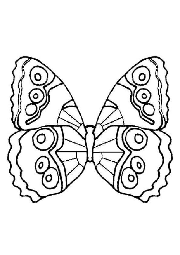 Coloriage Papillon Simple À Colorier Dessin Gratuit À Imprimer serapportantà Coloriage Gratuit Papillon 