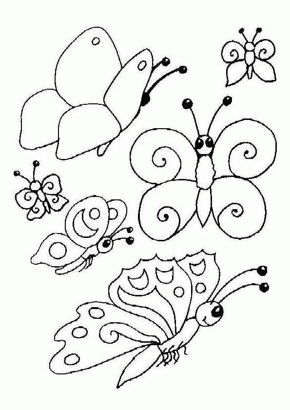 Coloriage Papillons 1 Sur Hugolescargot serapportantà Coloriage De Papillon Sur Une Fleur 