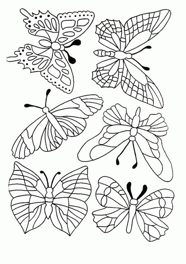 Coloriage Papillons 3 Sur Hugolescargot dedans Dessin De Petit Papillon 