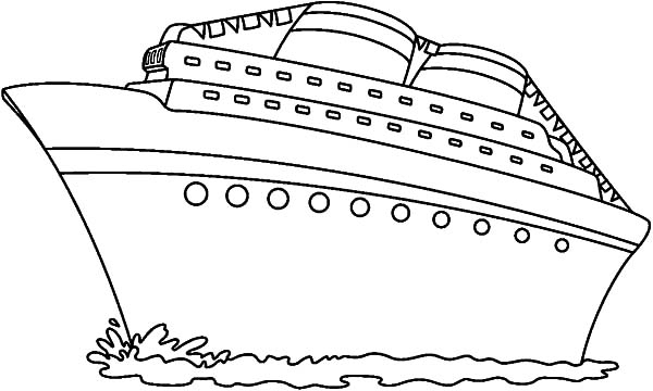 Coloriage Paquebot  Bateau De Croisière #140785 concernant Dessin Paquebot