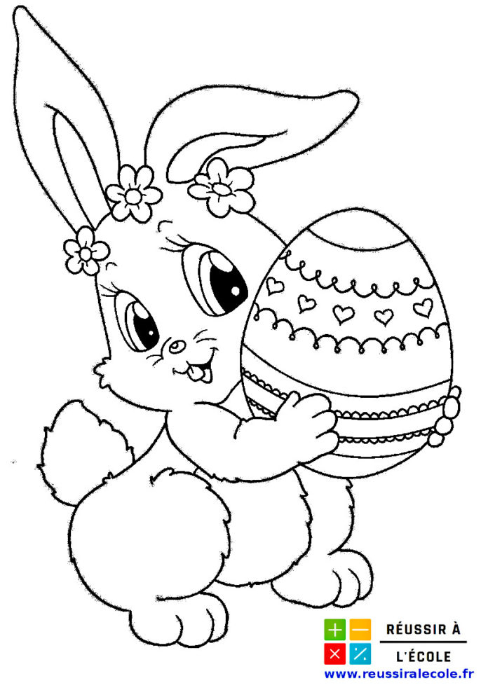 Coloriage Paques Gratuit  20 Images À Imprimer Et À Colorier destiné Coloriage Paques 