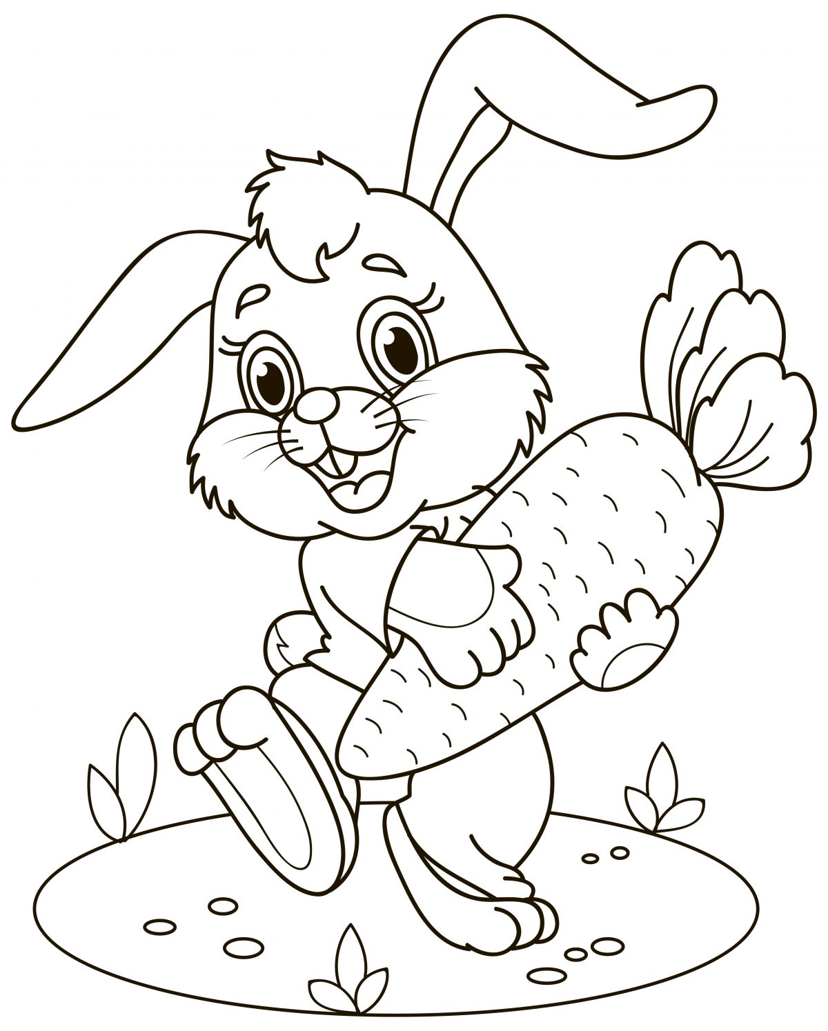 Coloriage - Pâques : Lapin 48 - 10 Doigts encequiconcerne Lapin Coloriage À Imprimer