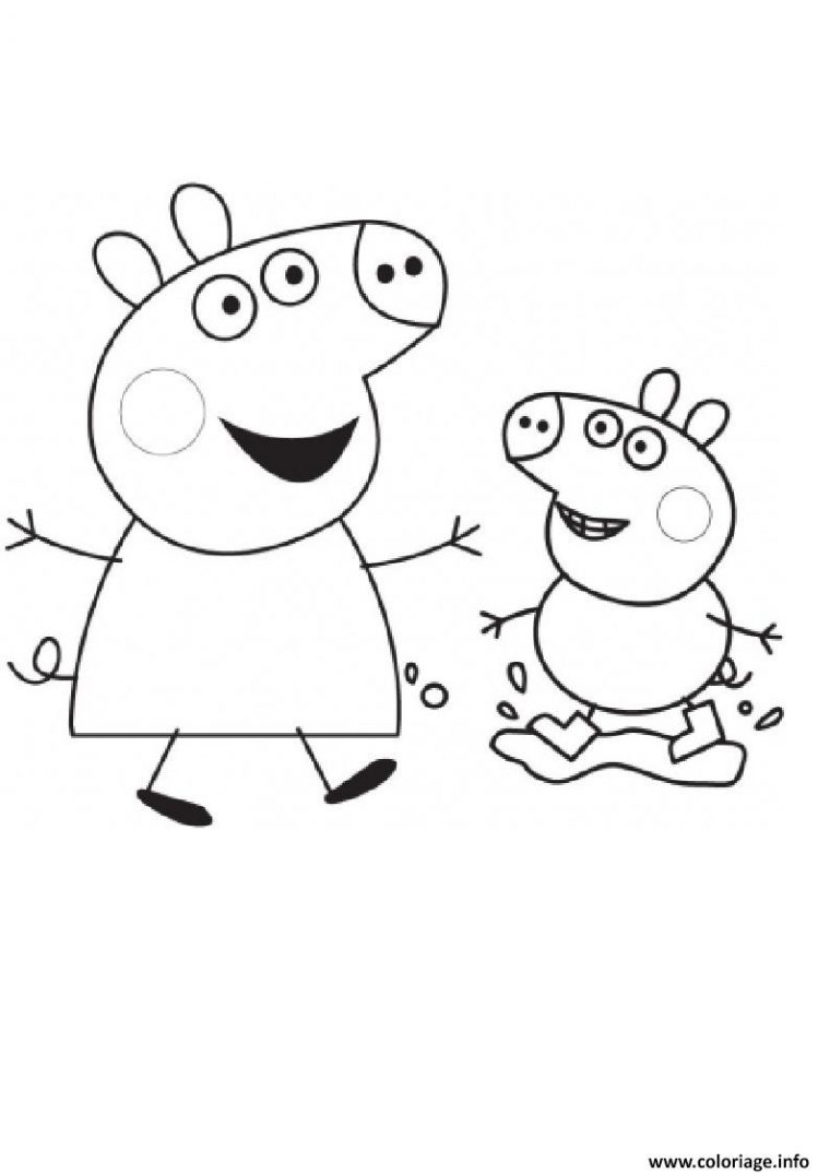 Coloriage Peppa Pig 50 – Jecolorie avec Coloriages Peppa Pig