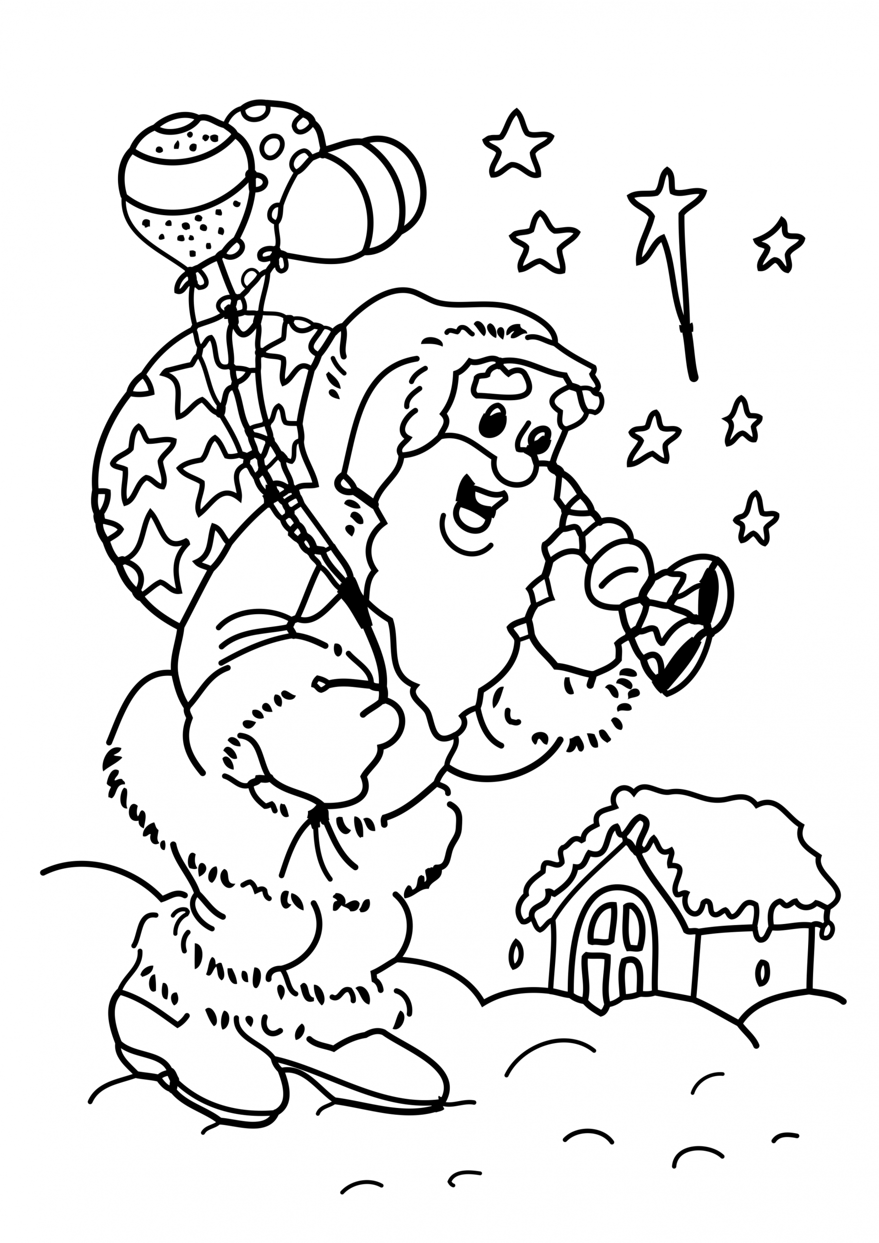 Coloriage Père Noël Cadeau À Imprimer intérieur Dessin Du Pere Noel 