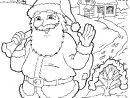Coloriage Père Noël Dans Le Village Dessin Gratuit À Imprimer pour Dessins De Noel À Imprimer