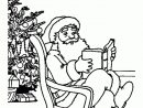 Coloriage Père Noël Et Lecture tout Père Noel Dessin