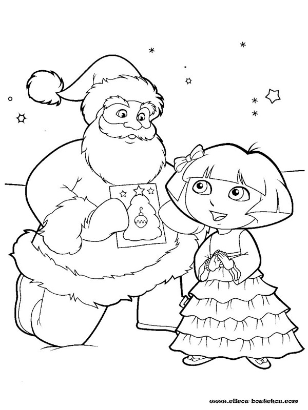 Coloriage Pere Noel Gratuit À Imprimer avec Coloriage De Noel À Imprimer Gratuit 