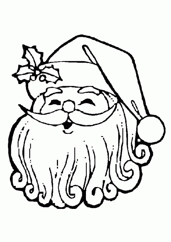 Coloriage Père Noël Houx dedans Dessin Père Noel À Imprimer 