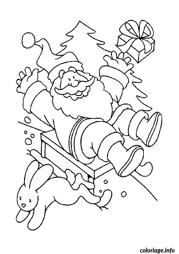 Coloriage Pere Noel Luge Glisse Dessin Pere Noel À Imprimer pour Coloriage A Imprimer Pere Noel 