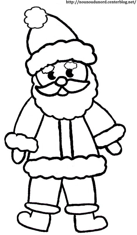 Coloriage Père Noël Pour Enfant Dessin Gratuit À Imprimer dedans Dessin Père Noel À Imprimer 