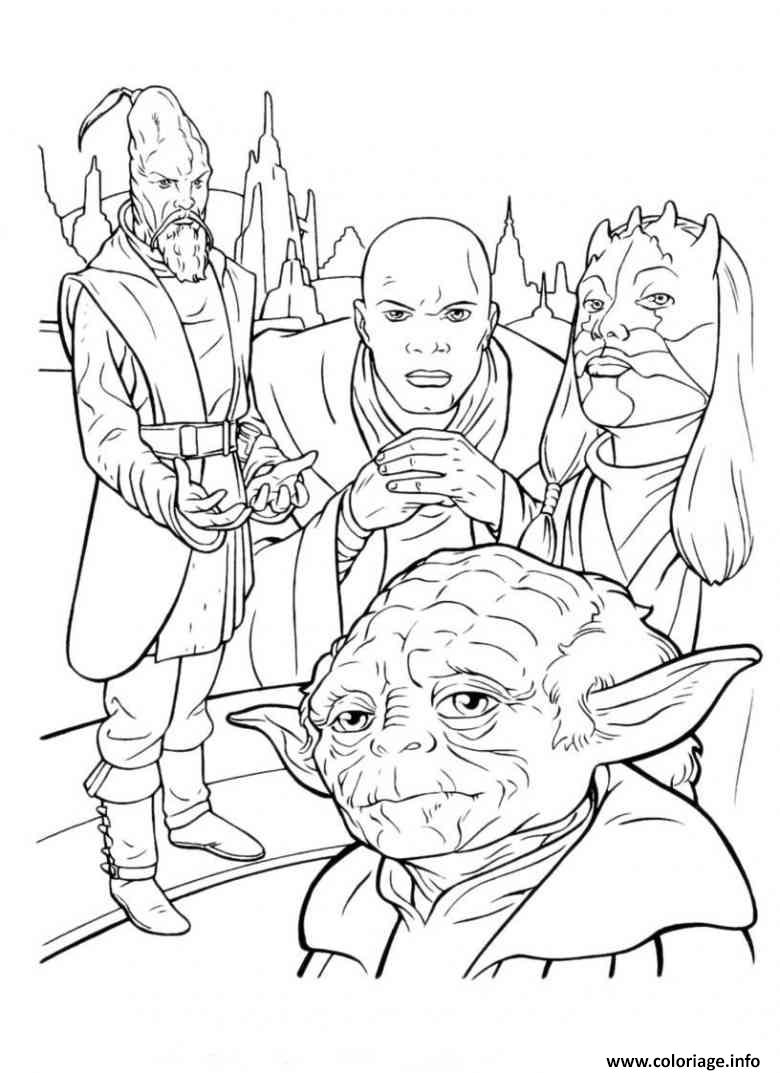 Coloriage Personnages De Star Wars Yoda Dessin Star Wars À tout Dessin À Imprimer De Star Wars 