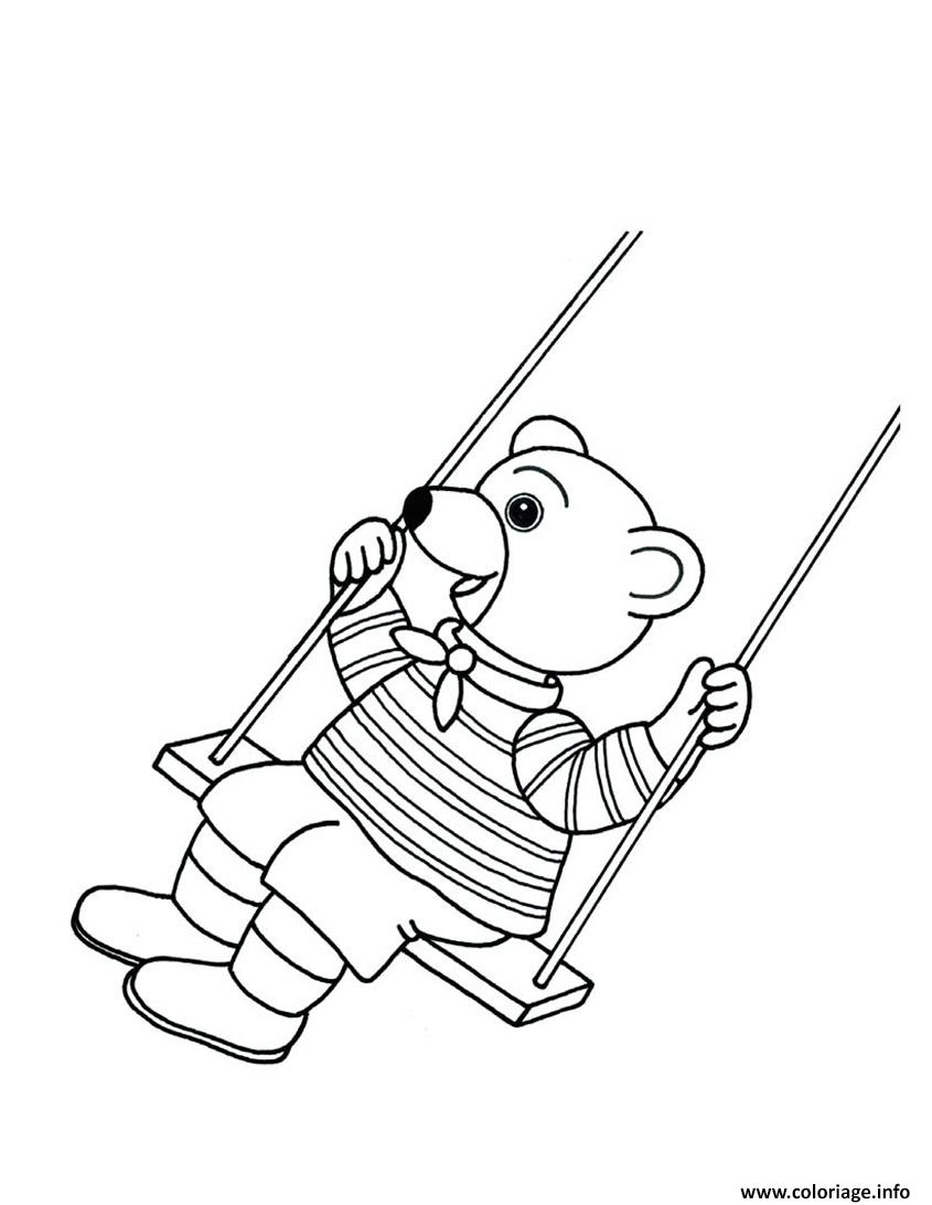 Coloriage Petit Ours Brun Se Balance Dessin Petit Ours pour Coloriage Ours À Imprimer 