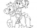 Coloriage Petite Fille Avec Son Poney  Art Drawings à Petite Fille Coloriage