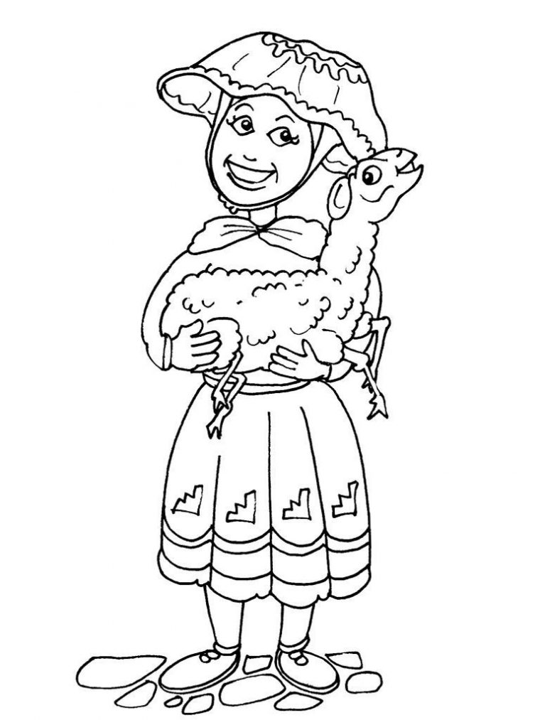 Coloriage Petite Fille Inca 19 – Coloriage Enfants Filles tout Petite Fille Coloriage