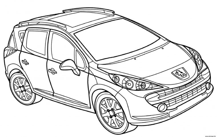 Coloriage Peugeot 207 Sw Dessin Voiture À Imprimer intérieur Coloriage A Imprimer Voiture