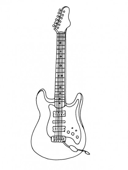 Coloriage Photo Guitare Gratuite Dessin Gratuit À Imprimer concernant Dessin Guitare Facile