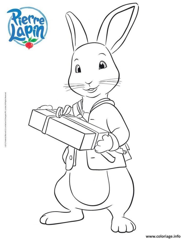 Coloriage Pierre Lapin Le Petit Lapin Veut Offrir Un intérieur Lapin À Imprimer