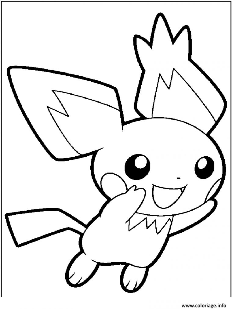 Coloriage Pikachu Pichu 2 Dessin Pikachu À Imprimer à Coloriage Pikachu