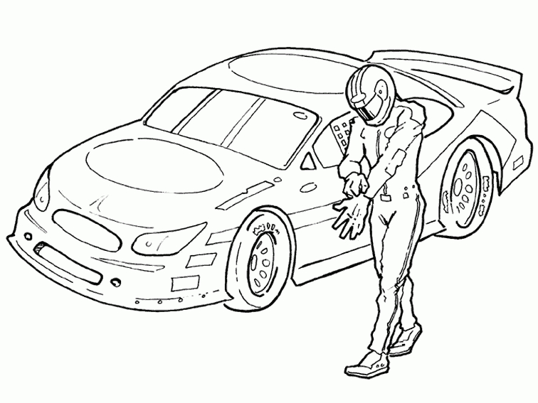 Coloriage Pilote Devant Voiture De Course Dessin Gratuit À tout Dessin Cars À Imprimer 