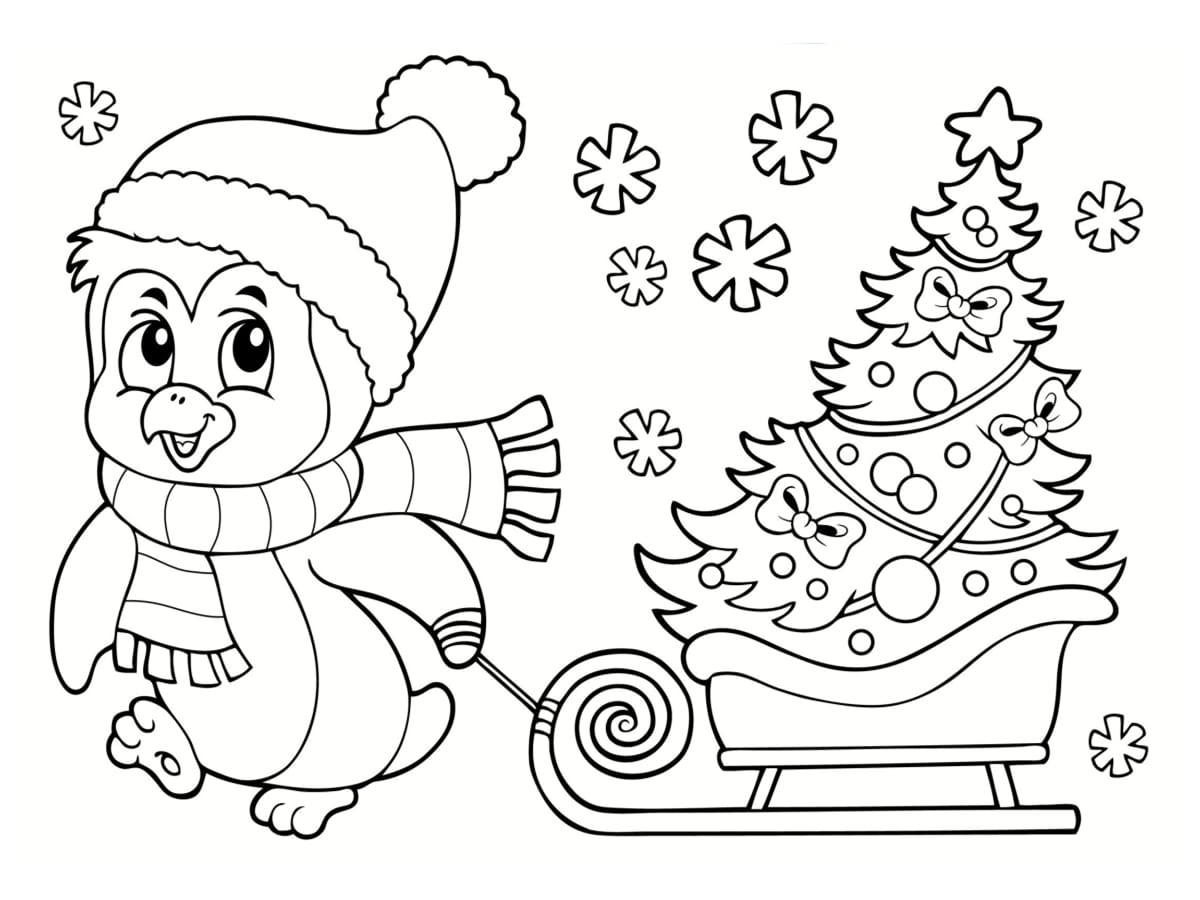 Coloriage Pingouin De Noël : 40 Dessins À Imprimer avec Les Dessin De Noel