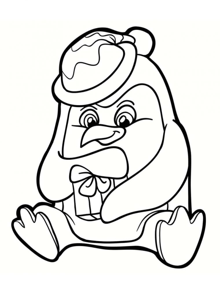 Coloriage Pingouin De Noël : 40 Dessins À Imprimer dedans Coloriage Pingouin