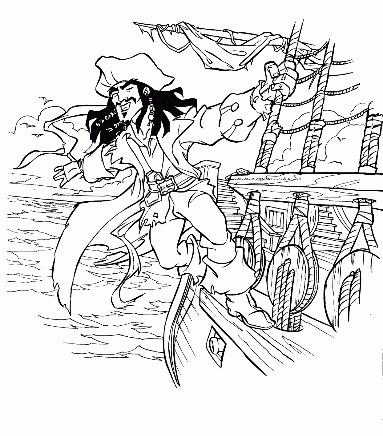 Coloriage Pirate  Mon Anniversaire Pirate à Dessin Jack Le Pirate 