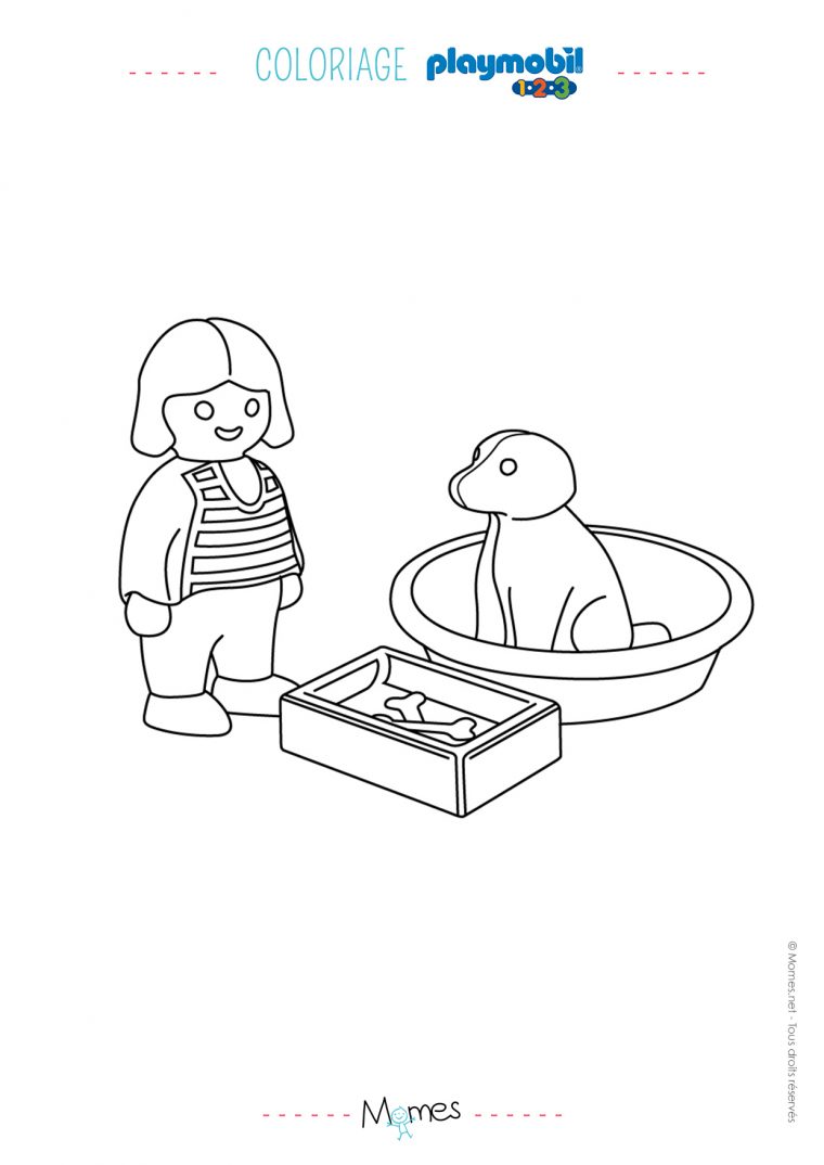 Coloriage Playmobil Animaux – Stepindance.fr intérieur Coloriage Playmobil Pompier