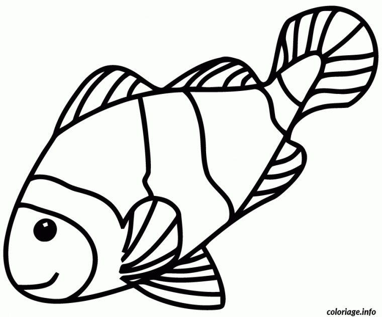 Coloriage Poisson 25 Dessin Poisson À Imprimer tout Dessin De Poisson Facile