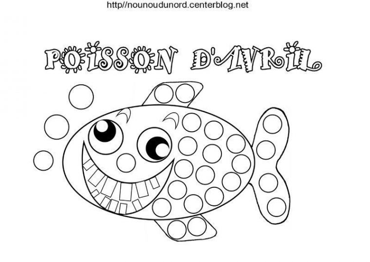 Coloriage Poisson Avril concernant Coloriage Avril